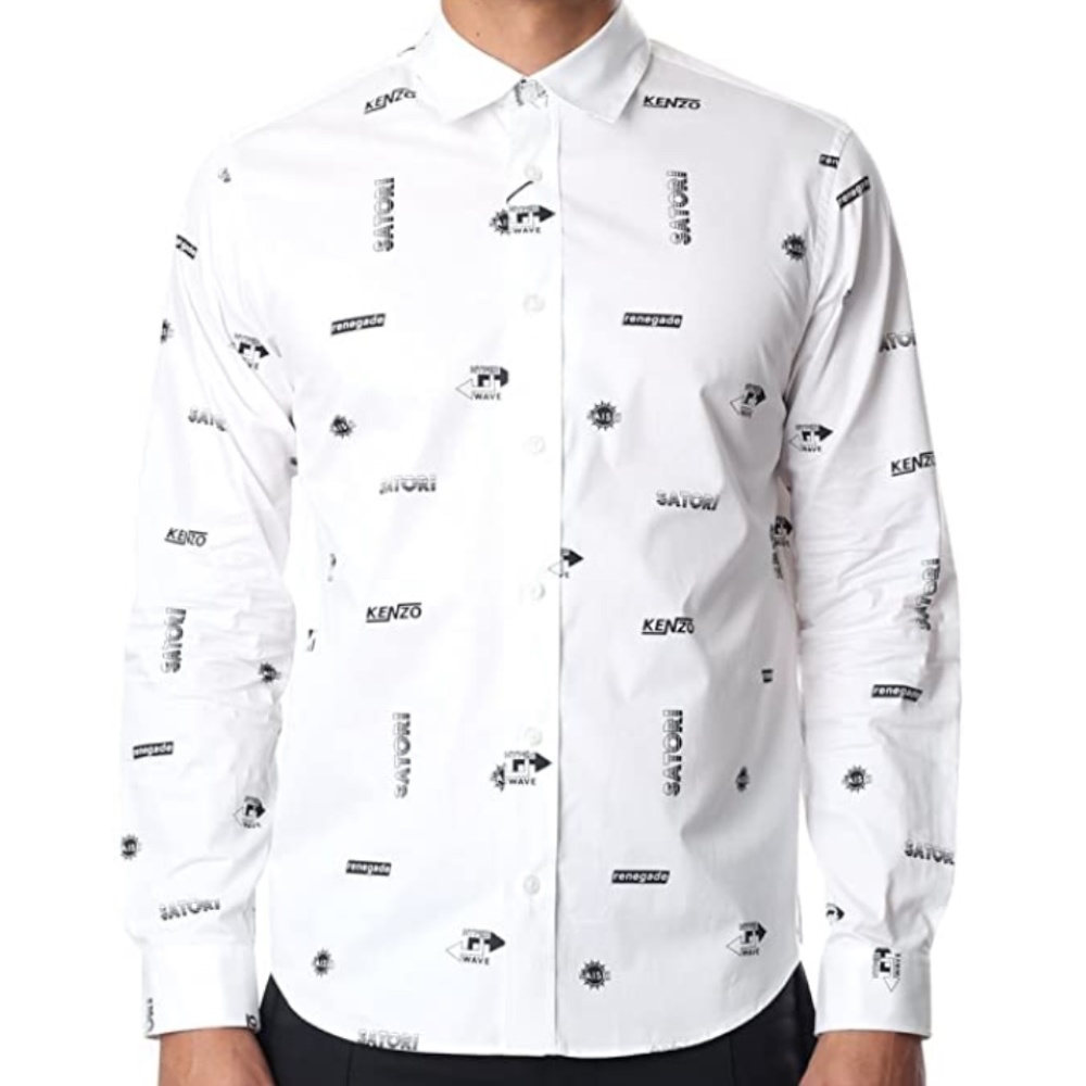 Kenzo Satori White Casual Fit Shirt